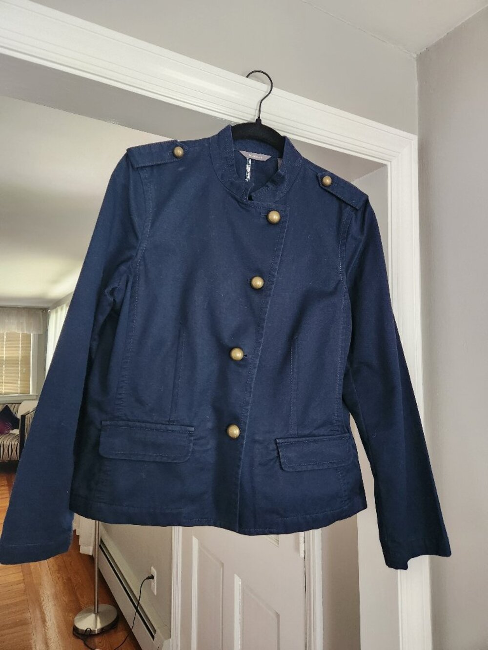 Women's Liz Claiborne 100% Cotton Military Jacket Size 16 Petite